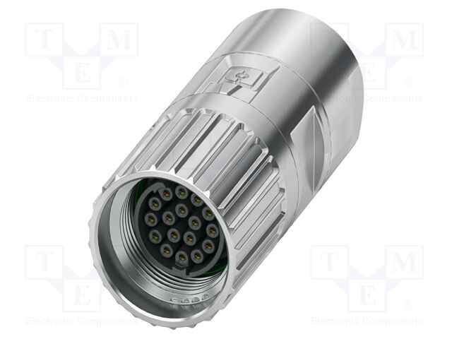 Connector: M17; plug; M17 PRO; PIN: 17; 60V; 3.6A; IP67; crimped