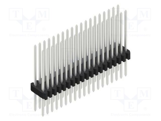 Connector: pin strips; pin header; male; PIN: 38; 1.27mm; THT; 2x19