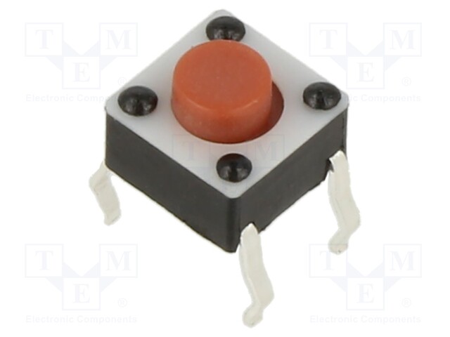 TACTILE SWITCH, 0.05A, 12VDC, TH