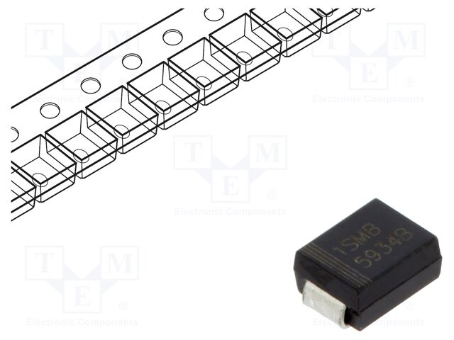 Diode: Zener; 3W; 24V; SMD; reel,tape; SMB; single diode