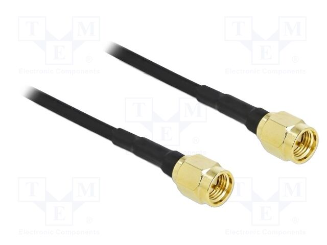 Cable; 5m; SMA male,both sides; black; Øcable: 2.79mm; 50Ω