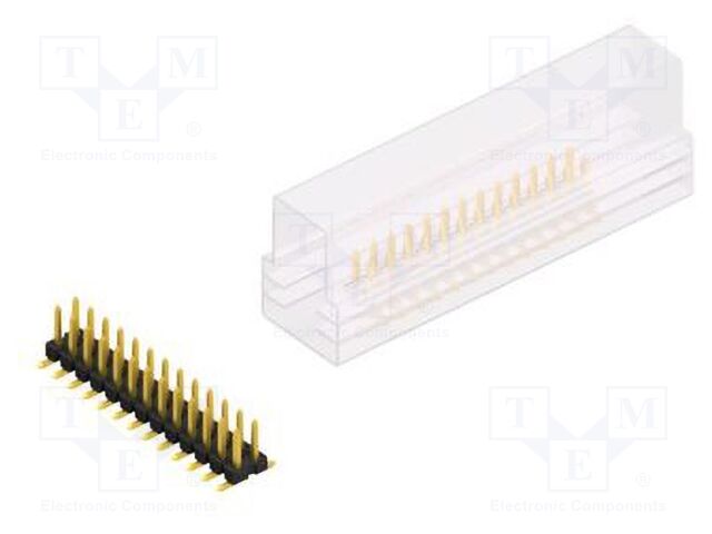Connector: pin strips; pin header; male; PIN: 26; 2.54mm; SMT; 2x13