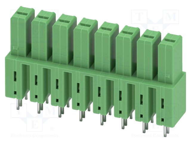 PCB headers, nominal cross section: 6 mm?, color: green, nom