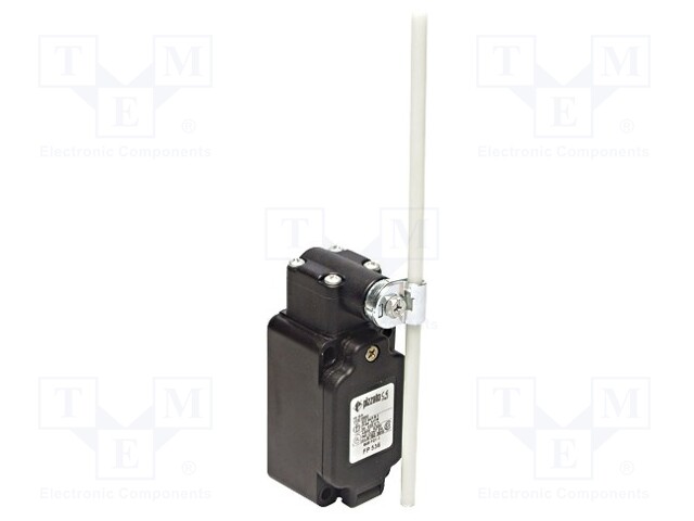 Limit switch; adjustable fiber glass rod, R 19- 189mm; NO + NC