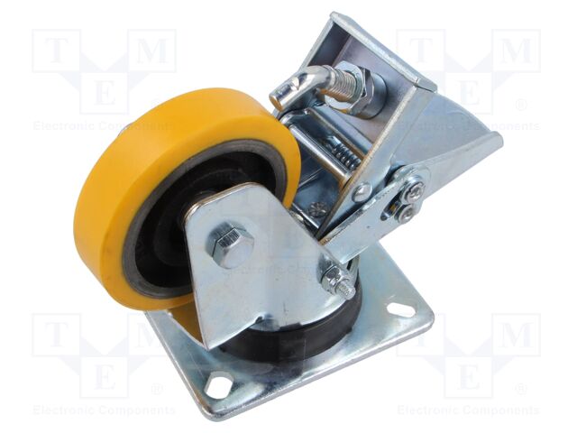 Transport wheel; Ø: 80mm; W: 20mm; H: 118mm; torsional with lock