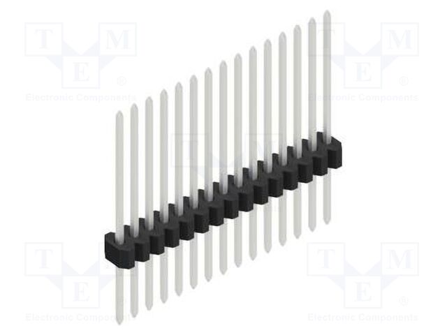 Connector: pin strips; pin header; male; PIN: 15; 1.27mm; THT; 1x15
