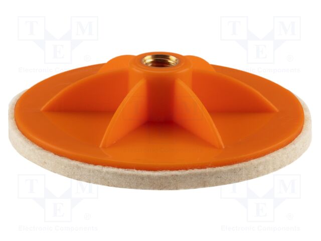 Felt polishing disk; Mounting: M14; Ø75x10mm