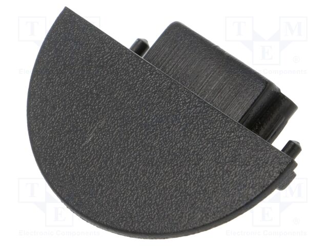 Cap for LED profiles; black; 20pcs; ABS; GEN2,with hole; GROOVE14