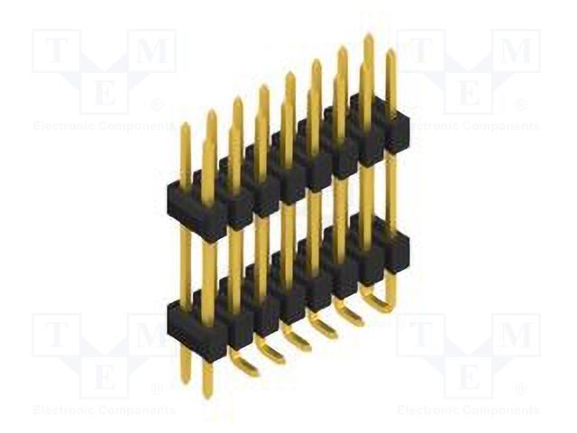 Connector: pin strips; pin header; male; PIN: 16; 2.54mm; SMT; 2x8