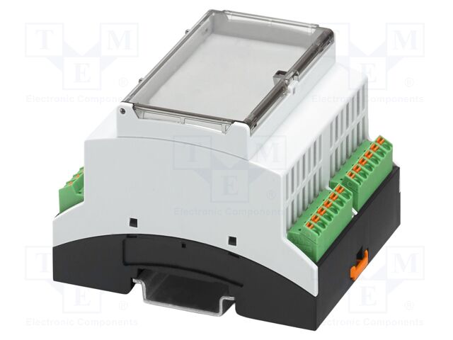 Enclosure: for DIN rail mounting; Y: 89.7mm; X: 71.6mm; Z: 60.7mm