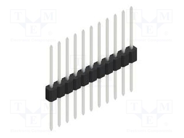 Connector: pin strips; pin header; male; PIN: 11; 1.27mm; THT; 1x11