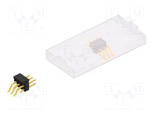 Connector: pin strips; pin header; male; PIN: 6; 2.54mm; SMT; 2x3