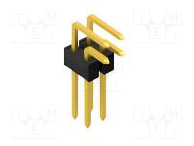 Connector: pin strips; pin header; male; PIN: 4; 2.54mm; THT; 2x2