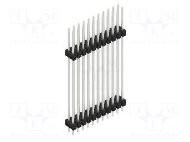 Connector: pin strips; pin header; male; PIN: 22; 2.54mm; THT; 2x11