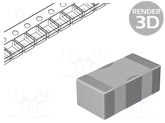 Feedthrough Capacitor, AEC-Q200, 1 µF, 16 V, 4 A, 0805 [2012 Metric], Surface Mount, ± 20%