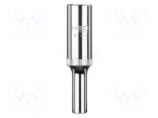 Socket; 6-angles,socket spanner; HEX 4mm; 1/4"; SUPERLOCK; long