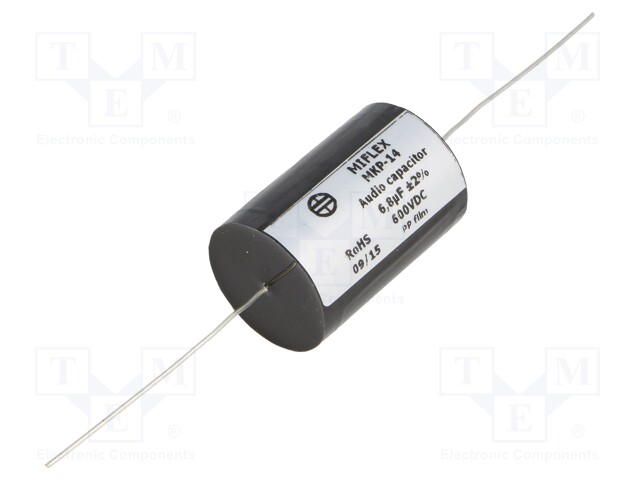Capacitor: polypropylene; 6.8uF; 600VDC; ±2%; Ø28.2x45mm; -25÷85°C