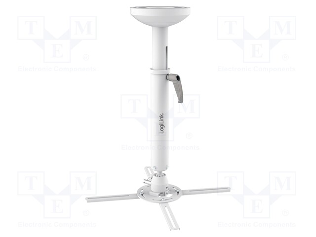 Projector mount; 30kg; white; Arm len: 520÷600mm