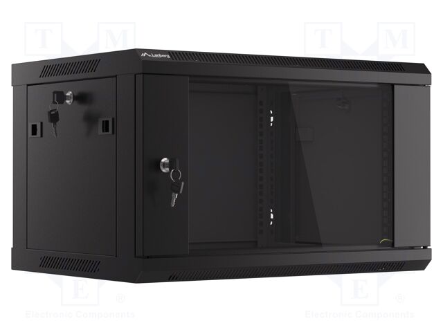 Enclosure: rack cabinet; Standard: 19"; 6U; black; Z: 450mm; X: 600mm