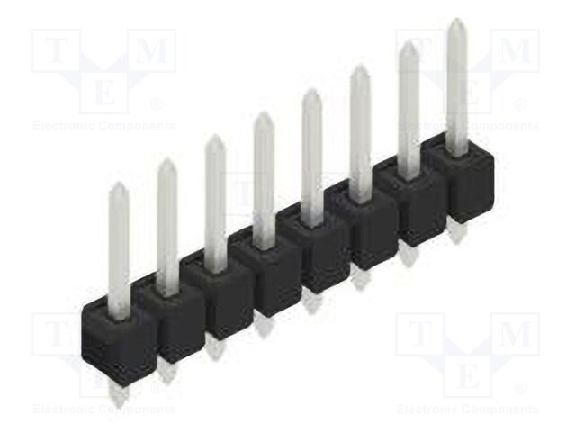 Connector: pin strips; pin header; male; PIN: 8; 2.54mm; THT; 1x8