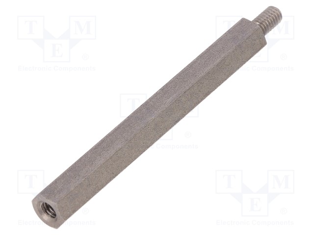 Screwed spacer sleeve; Int.thread: M4; 60mm; Ext.thread: M4