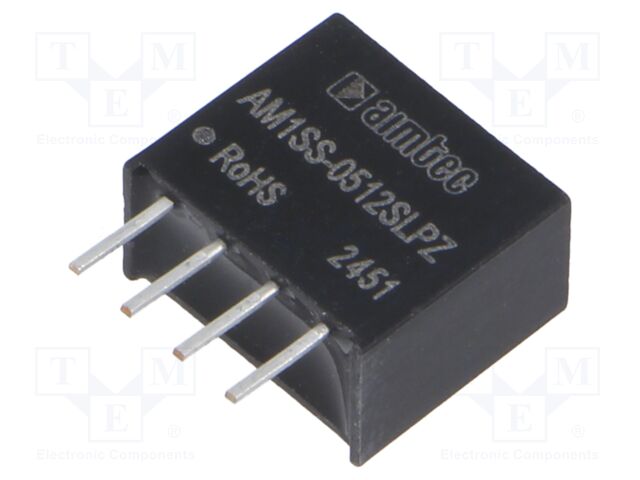 Converter: DC/DC; 1W; Uin: 4.5÷5.5V; Uout: 12VDC; Iout: 84mA; SIP4
