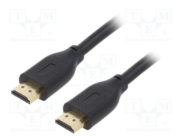 Cable; HDMI 2.1; HDMI plug,both sides; 3m; black; Core: Cu