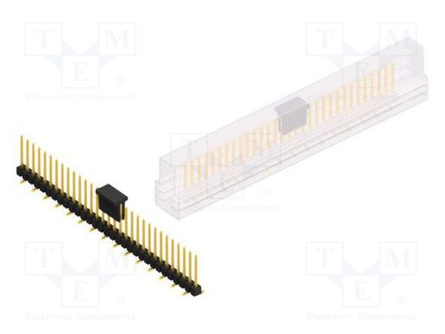 Connector: pin strips; pin header; male; PIN: 31; 2.54mm; SMT; 1x31
