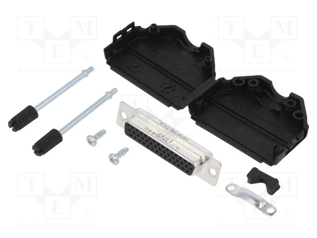 D-Sub HD; PIN: 44; female; unshielded; straight; soldering; UNC4-40