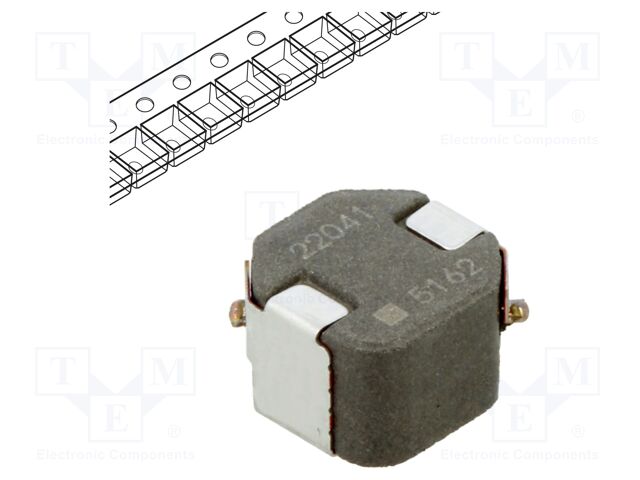 Inductor: wire; SMD; 22uH; 5.2A; 94.6mΩ; ±20%; 7x6.5x4.5mm; SPM