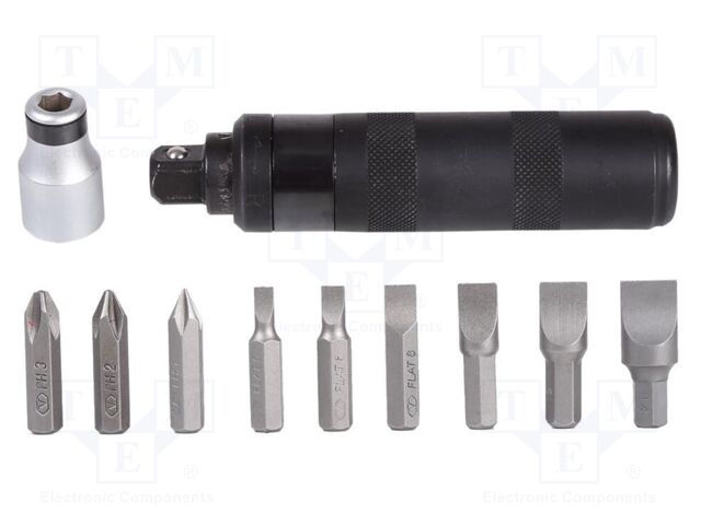 Kit: screwdriver bits; Phillips,slot; plastic box; 9pcs.