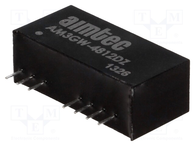 Converter: DC/DC; 3W; Uin: 18÷75V; 12VDC; Iout: 250mA; SIP9; 6.5g