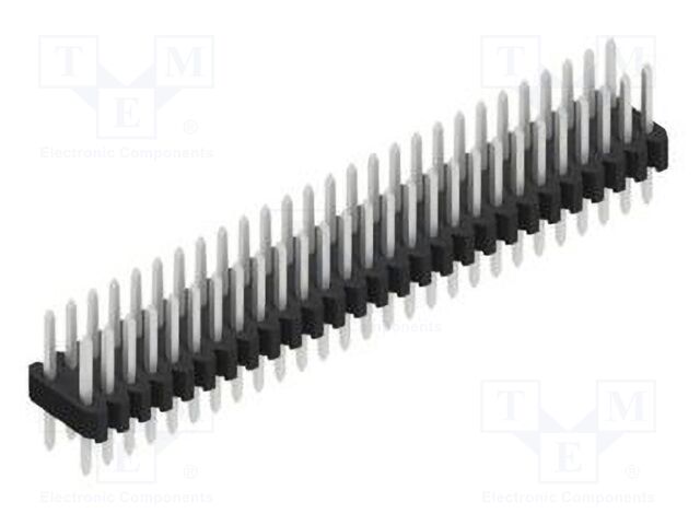 Connector: pin strips; pin header; male; PIN: 54; 1.27mm; THT; 2x27