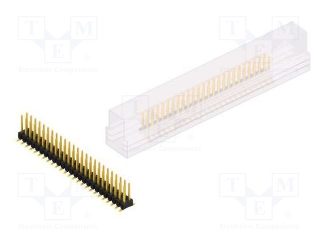 Connector: pin strips; pin header; male; PIN: 50; 2.54mm; SMT; 2x25