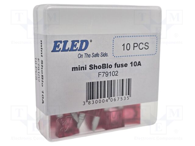Fuse: fuse; 10A; 32VDC; automotive; 11.2mm; 11.2x4x17mm