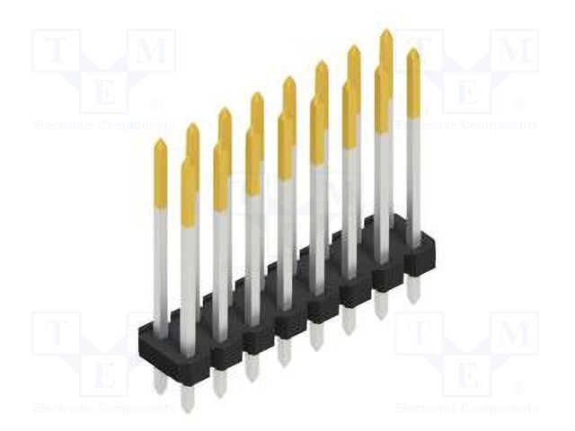 Connector: pin strips; pin header; male; PIN: 16; 2.54mm; THT; 2x8