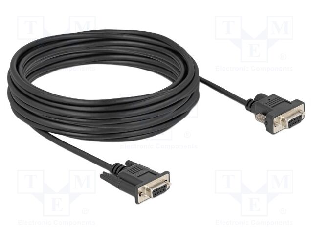 Cable; D-Sub 9pin socket,DC 5,5/2,1 socket,both sides; PVC