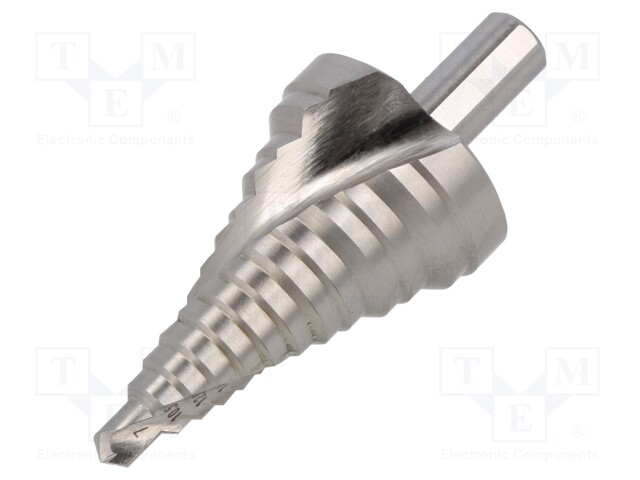 Drill bit; Ø: 6÷40.5mm; thin tinware,plastic; Ø10mm; Steps: 13