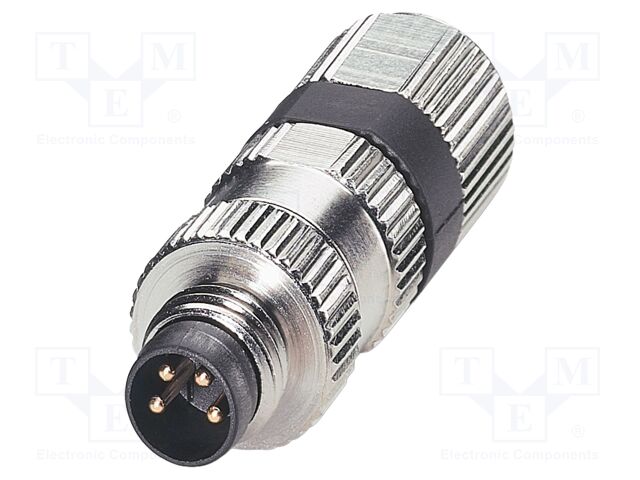Connector: M8; PIN: 4; 4A; 30V; IP68; straight; unshielded; plug