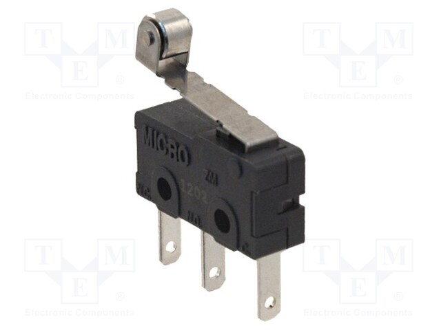 Microswitch SNAP ACTION; with lever (with roller); SPDT; Pos: 2