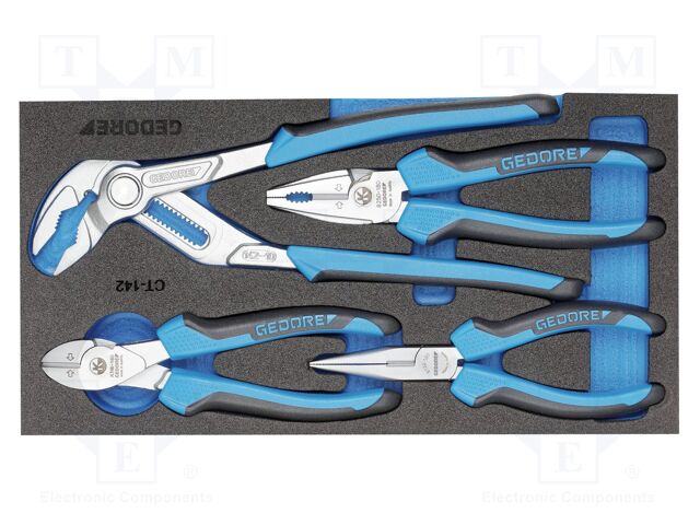 Kit: pliers; cutting,adjustable,universal; 4pcs.