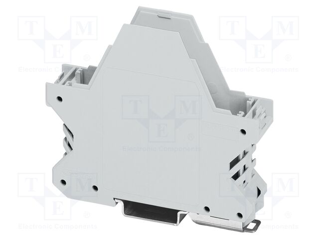 Enclosure base; with FE contact; grey; UL94V-0; ME 22,5; X: 84.8mm
