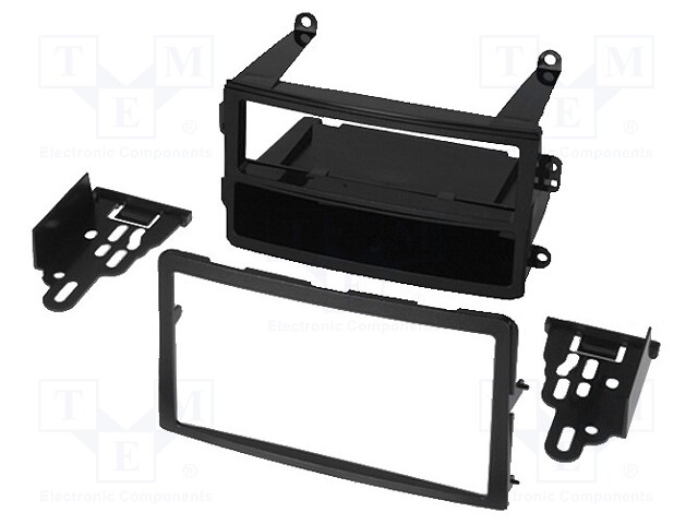 Radio mounting frame; Nissan; 2 ISO; black