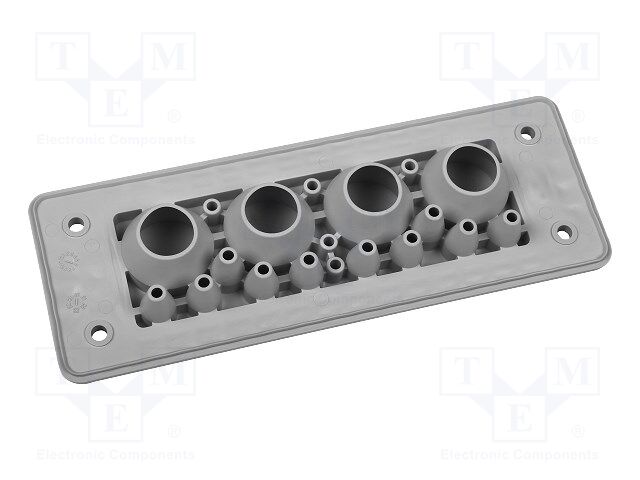Multigate grommet; grey; Holes no: 19; -40÷90°C; UL94V-0; IP66; MHF