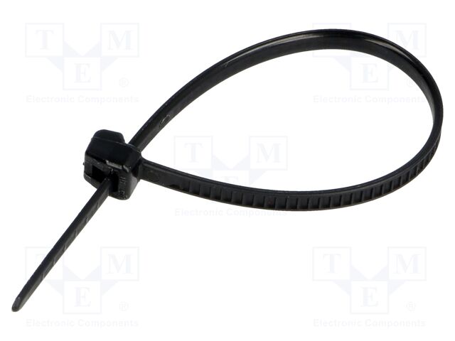 Cable tie; externally serrated; L: 100mm; W: 2.5mm; polyamide; 80N
