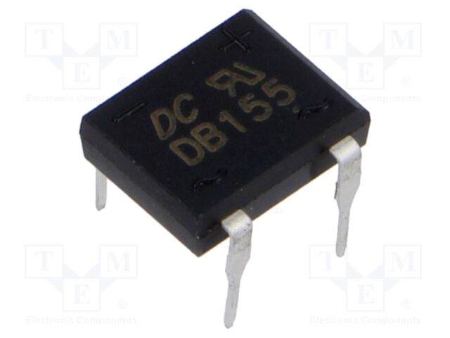 Bridge rectifier: single-phase; 600V; If: 1.5A; Ifsm: 50A; DB-1; THT
