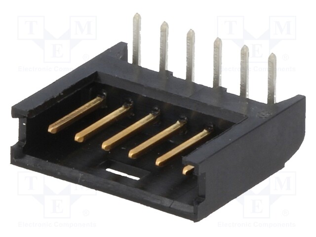 Socket; wire-board; male; AMPMODU MOD II; 2.54mm; PIN: 6; THT