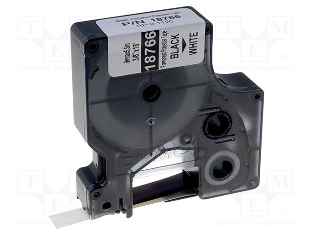 Tape; Width: 9mm; Colour: white; Character colour: black; L: 5.5m