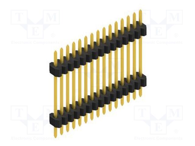 Connector: pin strips; pin header; male; PIN: 15; 1.27mm; THT; 1x15