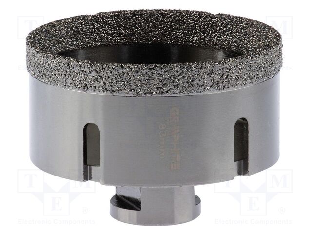 Diamond hole saw; 83mm; glaze,ceramic tile; Thread: M14